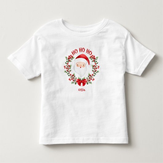 Schattige kerstman kerst naam peuter T-shirt (Voorkant)