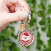 Schattige kerstman kerst sleutelhanger (Hand)