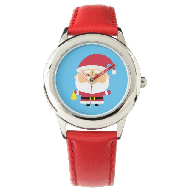 Schattige kerstman kerst voor kinderen horloge (Voorkant)