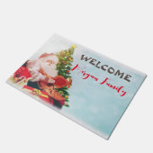 Schattige kerstman, Kerstden Deurmat (Schuin)