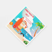 Schattige Kerstman Kerstmis in juli Zomerfeest Servet (Hoek)