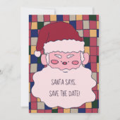 Schattige Kerstman Kerstmis Save The Date (Voorkant)