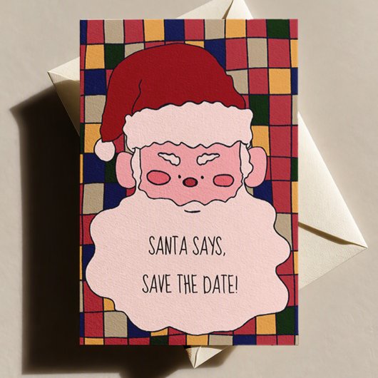 Schattige Kerstman Kerstmis Save The Date