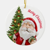 Schattige kerstman kerstornament keramisch ornament (Voorkant)