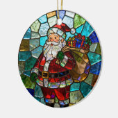 Schattige kerstman kerstornament keramisch ornament (Links)