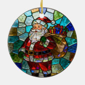 Schattige kerstman kerstornament keramisch ornament (Achterkant)