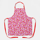 Schattige kerstman kerstpatroon roze schort (Voorkant)