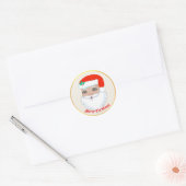 Schattige kerstman kerststicker ronde sticker (Envelop)