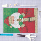 Schattige Kerstman Kerststol Kerstmis Tissuepapier (Craft)