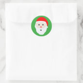Schattige kerstman klassieke ronde sticker (Tas)