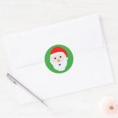 Schattige kerstman klassieke ronde sticker (Envelop)
