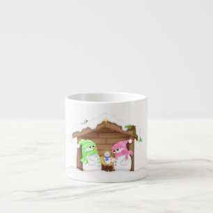 Schattige Kerstman Kribbe Espresso Kop