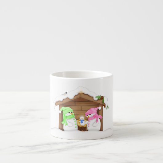 Schattige Kerstman Kribbe Espresso Kop (Voorkant)