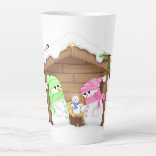Schattige Kerstman Kribbe Latte Mok (Voorkant)