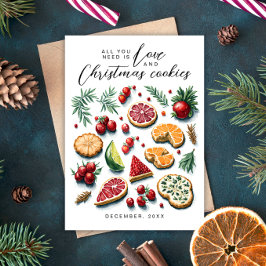 Schattige Kerstman Liefde En Koekjes Rood Groen Wa Feestdagen Kaart