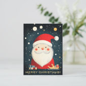 Schattige Kerstman met cadeau dozen Briefkaart (Staand voorkant)