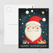 Schattige Kerstman met cadeau dozen Briefkaart (Voorkant / Achterkant)