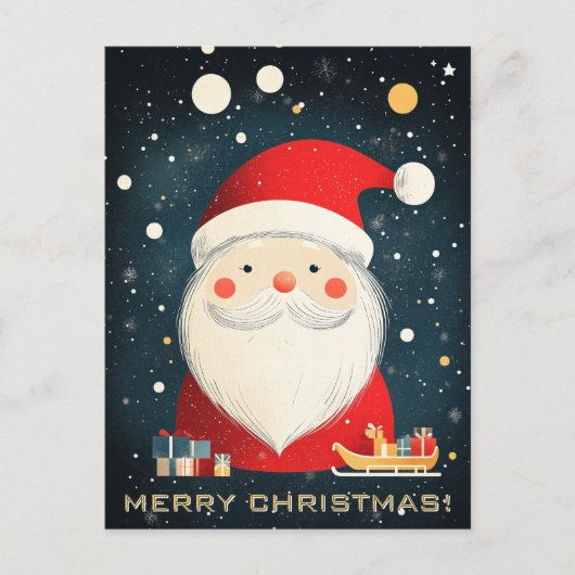 Schattige Kerstman met cadeau dozen Briefkaart (Voorkant)