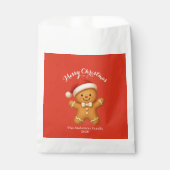 Schattige kerstman met kerstmuts - bedankzakje (Voorkant)