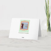 Schattige kerstman met kip met de Zee kaart! Bedankkaart (Achterkant)