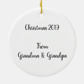 Schattige Kerstman met naam Keramisch Ornament (Achterkant)