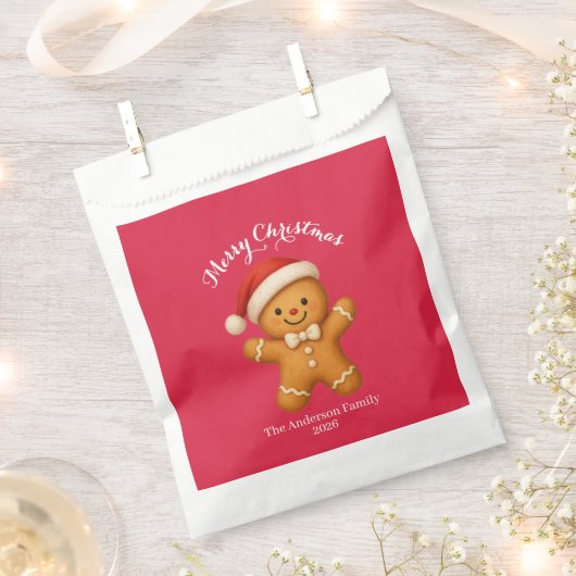 Schattige kerstman met Santa-hoed - Bedankzakje (Geknipt)