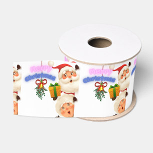 Schattige Kerstman & Mevrouw Claus Prettig Kerstfe Grosgrain Lint