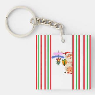 Schattige Kerstman & Mevrouw Claus Prettig Kerstfe Sleutelhanger