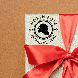 Schattige Kerstman Officiële Noordpool Levering Rubberstempel