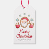Schattige Kerstman Prettig Kerstfeest Cadeaulabel (Voorkant)