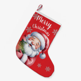 Schattige Kerstman Prettig Kerstfeest Rode Kerstso Kleine Kerstsok