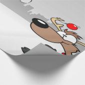 Schattige kerstman, rendier cadeaupapier (Hoek)
