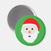 Schattige kerstman ronde magneet (Voorkant / Achterkant)