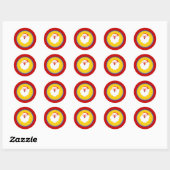 Schattige Kerstman Ronde Sticker (Vel)
