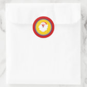 Schattige Kerstman Ronde Sticker (Tas)