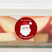 Schattige  kerstman rood kerstcadeau labels (Aangebracht)