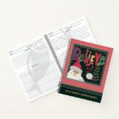 Schattige kerstman roze meisjesrecept notitieboek (Binnen)