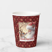 Schattige Kerstman Rudolph Kerstfeest Beker Waterv (Achterkant)