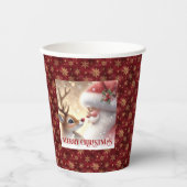Schattige Kerstman Rudolph Kerstfeest Beker Waterv (Voorkant)