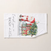 Schattige kerstman, slee, cadeaus  bad handdoek (Handdoek)