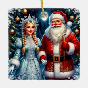 🎅 Schattige Kerstman Sneeuw Kerstmis ❄️ Keramisch Ornament