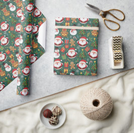 Schattige Kerstman Sneeuwman Peperkoek Kerstmis In Cadeaupapier