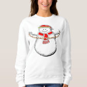 Schattige Kerstman Sneeuwman Trui (Voorkant)