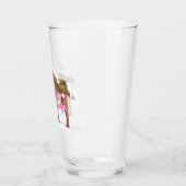 Schattige Kerstman Sneeuwpop Kribbe Glas (Links)