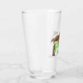 Schattige Kerstman Sneeuwpop Kribbe Glas (Rechts)