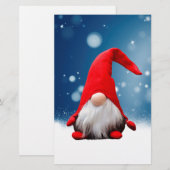 Schattige Kerstman Sneeuwsterren Briefpapier (Voorkant / Achterkant)