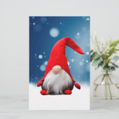Schattige Kerstman Sneeuwsterren Briefpapier (Staand voorkant)