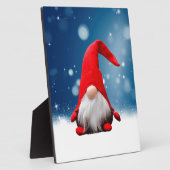 Schattige Kerstman Sneeuwsterren Fotoplaat (Zijkant)
