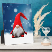 Schattige Kerstman Sneeuwsterren Fotoplaat (Zijkant)