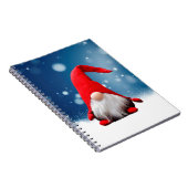 Schattige Kerstman Sneeuwsterren Notitieboek (Rechterzijde)